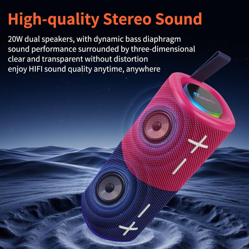 2 in 1 Magnetic Split Bluetooth Speaker, Color Blocking Waterproof