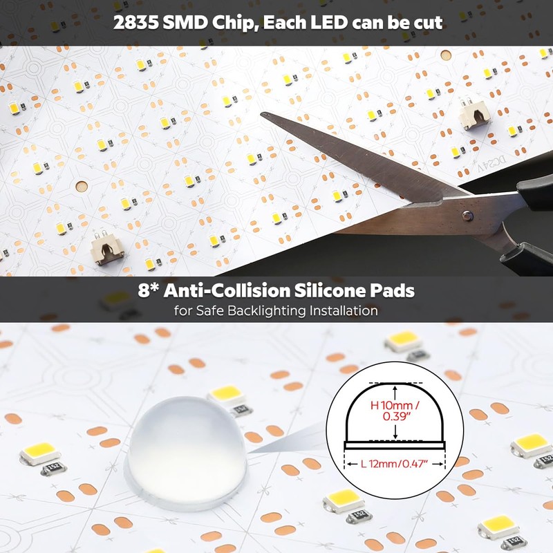 SuperlightingLED 1 Pc 6000K Daylight White LED Sheet for Backlighting,