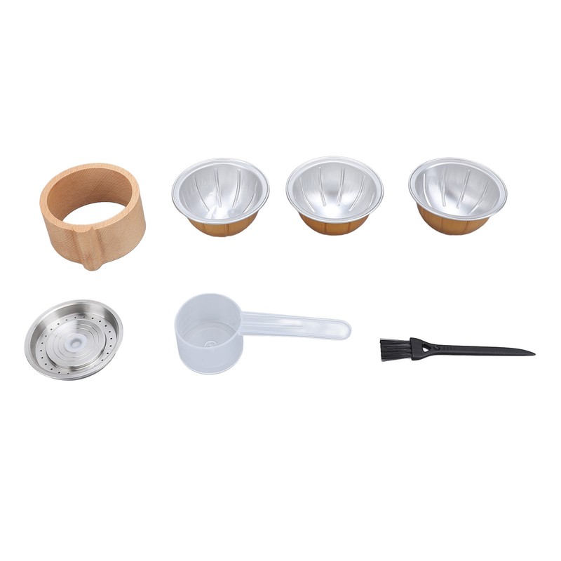Reusable Coffee Capsules with Scoop and Brush Refillable Coffee Pods