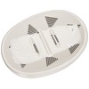 AWD Soap Dish, Ceramic with triangular pattern, White and Silver,