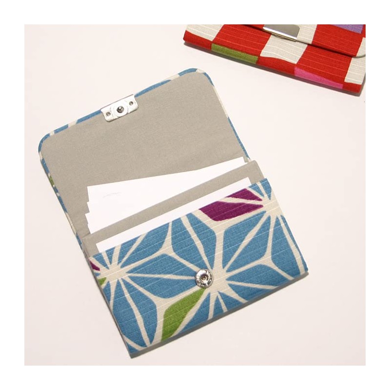 [Kyoto Raku~Traditional Japanese Miscellaneous Goods] Gusseted Business Card Case, Bean