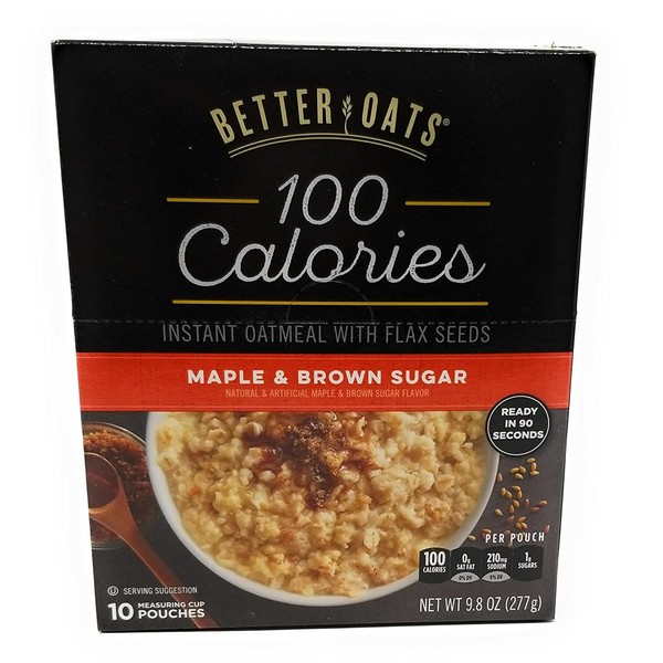 Better Oats Instant Oatmeal Maple & Brown Sugar 9.8 ounce (3 Pack)