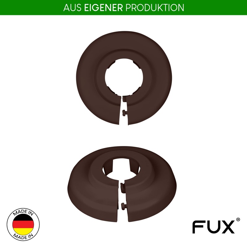 FUX 2 Pieces Radiator Pipe Covers for Pipe diameters 12mm-35mm;