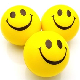 3 Pcs Hand Exercise Stress Balls Stress Relief Ball Anti Stress Balls Smiley Squeezers for Relieving