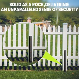 Fence Post Repair Kit (2-Pack) - Heavy Duty Steel Brackets to Fix Leaning or Broken 4x4 & 6x6 Wood and Metal Posts - No Need Dig Solution with One-Piece L-Shaped Anchor & Stakes