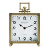 NIKKY HOME Small Gold Table Clock, Silent Non-Ticking Classic Battery