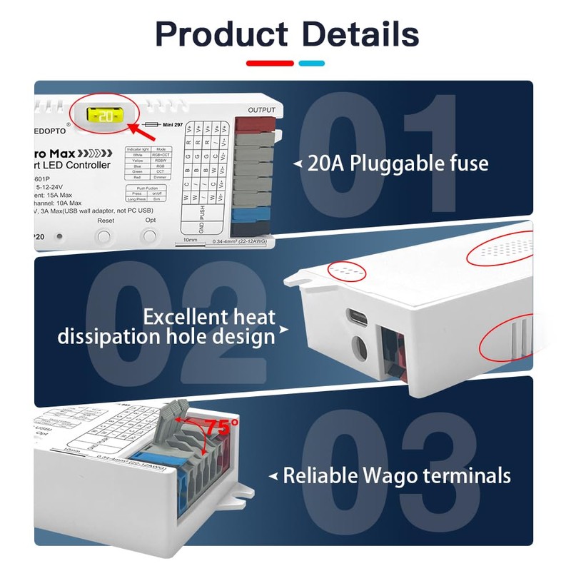 GLEDOPTO ZigBee 3.0 LED Strip Light Controller Pro Max 5
