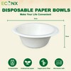 ECONX 50Pcs Biodegradable Bagasse Bowls 6oz White Sugarcane Disposable Bowl