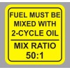 World Graphix 1 1/2 inch 50:1 2-Cycle Oil Fuel Mix