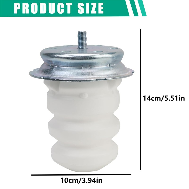 Pack of 2 Stop Buffer Leaf Spring, Stop Buffer Rubber