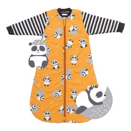 Schlummersack Baby Winter Sleeping Bag 70 cm Panda Baby Sleeping Bag with Sleeves 3.5 Tog Cotton, panda