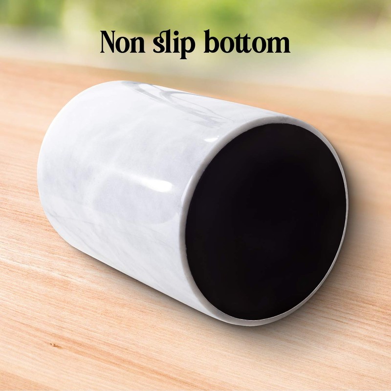 Marble Utensil Holder for Kitchen Counter Decor, Flatware & Utensil