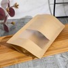 300 Pcs Stand Up Pouches with Window, Reusable Food Storage