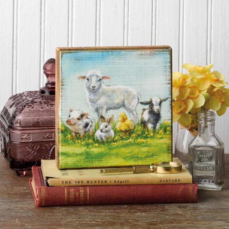 Primitives by Kathy Young Farm Friends Home Décor Sign