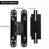 2 Set 6 Inch Hidden Door Hinges Zinc Alloy Heavy