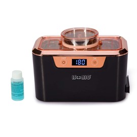 iSonic DS310 Miniaturized Commercial Ultrasonic Cleaner With Integrated Stainless Steel Beaker Holder Set For Jewelry, Cosmetic Tools, Eyeglasses, 110V 55W