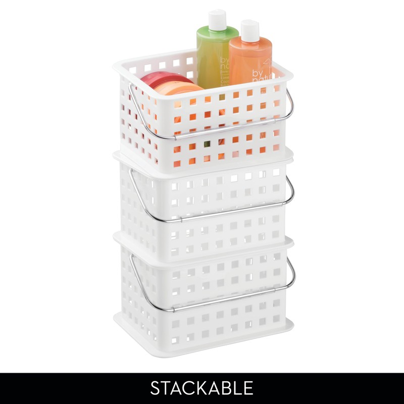 iDesign Portable Shower Caddy Basket with Handle for College Dorm