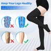 Wegitcs 20-30mmHg Compression Stockings for Women, Open-Toe Thigh High Compression