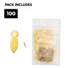 Picture Frame Backing Clips Brass 1" with Screws Large Size