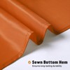 MitoVilla Burnt Orange Long Fabric Shower Curtain Liner, Soft &