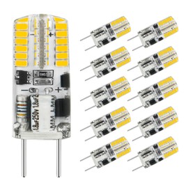 Lamsky G8 Led Bulb Dimmable 3W,G8 Halogen Bulb 20W-25W Equivalent,AC 120V Daylight White 6000K T4 Type Bi-Pin G8 Base Light Bulbs for Under Cabinet,Counter Lighting(10 Pack)