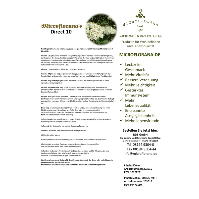 Microflorana -F Direct 10/Lactobacteria/Bifidobacteria/Fermented/Intestinal Restoration/Intestinal Flora/Natural Lactic Acid/Live Bacteria/Berry Flavour