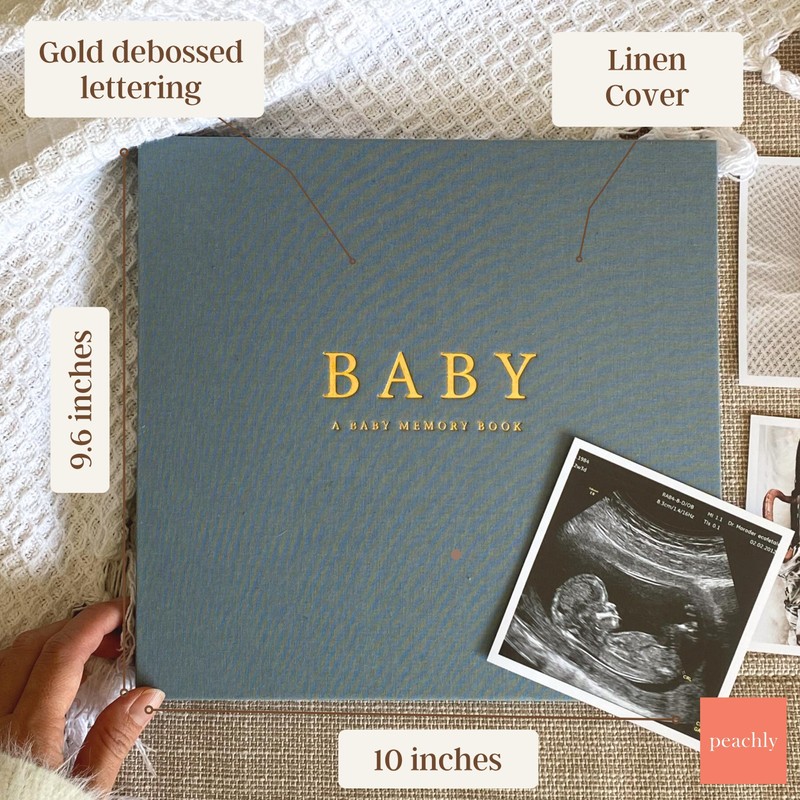 Peachly Baby Boy Memory Book - Baby Book for Boy