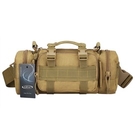 G4Free Deployment Bag Versatile Tactical Waist Pack,Hand Carry Camping Military Style Rucksack(Tan)