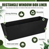 HunnmingRe 6 Pack 24 Inch Fabric Plant Window Box Liners