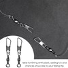 10-Piece Spinner Bait Set, 10-Piece Fishhook Adapter Ring, Swinging Bait