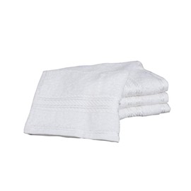 Bentley Priory Linens Supreme GUEST TOWELS for Bathroom 500GSM Egyptian Hotel Collection 100% Cotton Super Soft Pack of 4 Absorbent and Quick Dry GUEST TOWELS Towels Set 40 cm x 60 cm (WHITE)