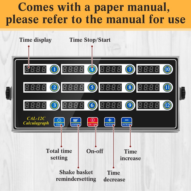 Relaxweex 2 Pcs 12 Channel Digital Kitchen Timers Commercial Kitchen