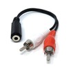 DRUT 1pcs 3.5mm Stereo Jack Socket to 2 x RCA