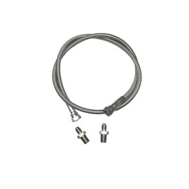 Stainless Steel PTFE Reinforced Hose, JIC-4 female or 1/4" NPT male, 40" Length, 870PSI, -40°F to 400°F, Compatible with ARB 740203