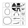 ExcelMark Create Your Own Snowman - Engraved Wood Rubber Stamp