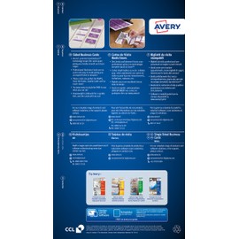 Avery C32011-25 Printable Single-Sided Business Cards, 10 Cards Per A4 Sheet