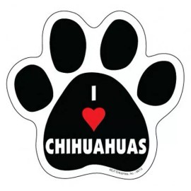 I Heart CHIHUAHUAS Dog PAW PRINT Fridge Car Magnet 5"x5" Large NEW FREE SHIP
