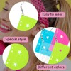 Skylety 4 Pairs 80s 90s Neon Earrings for Women Retro