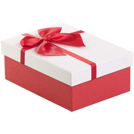 Your Design gift box: Set of 3 elegant gift boxes with red bow, 3 different sizes (gift box with bow)