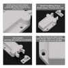10pcs Heavy Duty Earthquake Cabinet Latch Touch Release White Shape
