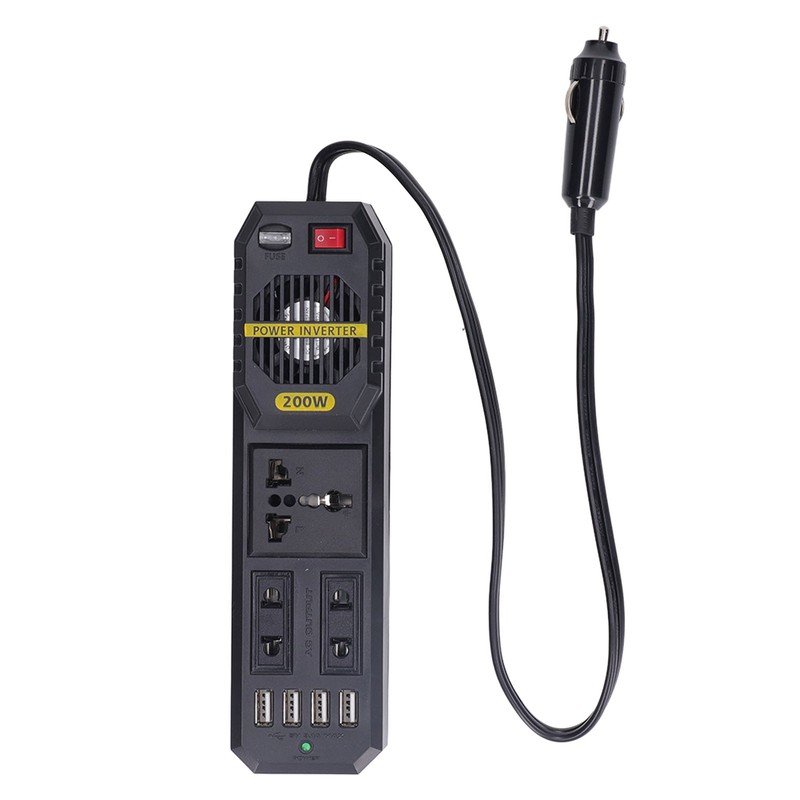 Car Power Inverter 200W DC 12V to AC for Vehicles
