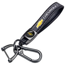 Xiconbao Genuine Leather Car Keychain for Chevy Colorado Equinox Malibu Tahoe Series Car Key Chain Ring Accessories for Men and Woman