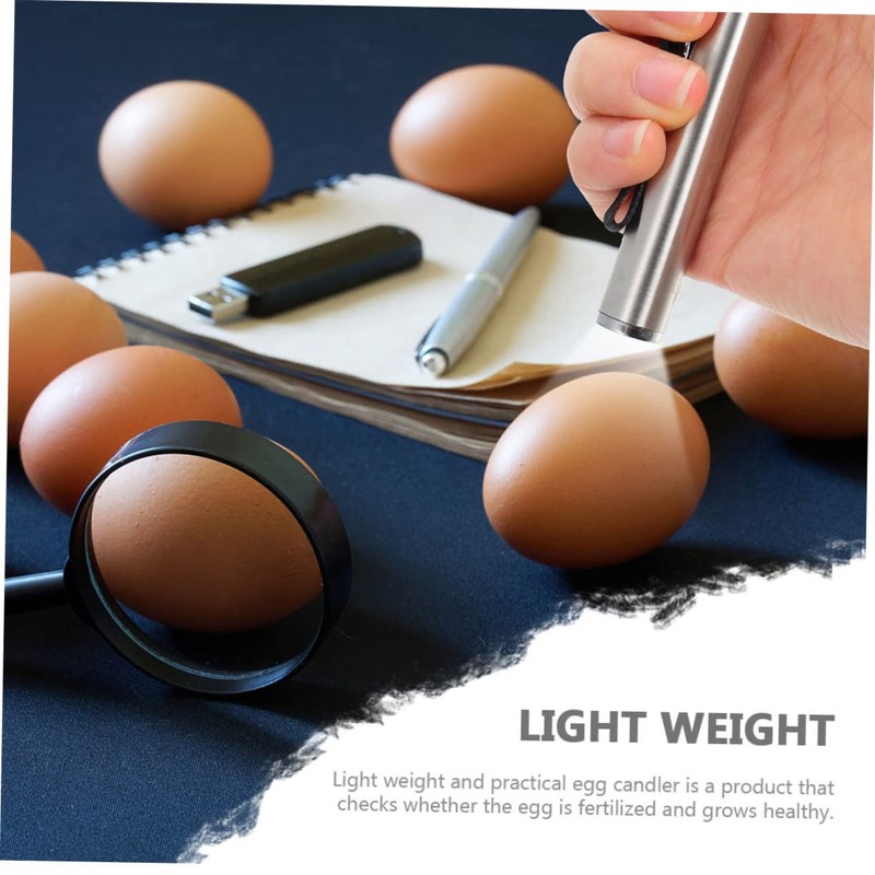 Totority 2Pcs Portable Household Egg Candler Lights Durable Candling Lamps