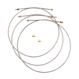 The Stop Shop 1/4" Stainless Brake Lines w/ Flared Ends, Fittings & Unions, 32" Long Pack of 3