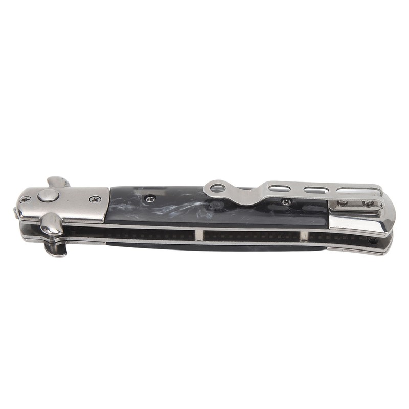Switchblade Comb Men Automatic Push Button Foldable Pocket Oil Hair