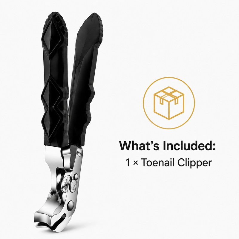 Angled Wide-Jaw Toenail Clipper for Thick Nails – Stainless Steel