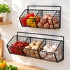 Wall-Mounted Kitchen Storage Basket for Vegetables and Pantry Organization –
