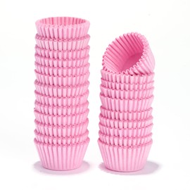 NUOMI 1 Inch Super Mini Cupcake Papers Liners Baking Cups 1000 Pieces Muffin Lining Wrappers- Pink