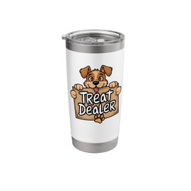 Dog Treat Dealer Paw Print Design for Dog Enthusiasts Stainless Steel Insulated Tumbler
