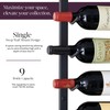Wine Enthusiast N'FINITY 9 Bottle Wall Mounted Metal Wine Rack